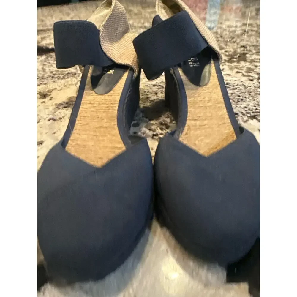 Lauren Ralph Lauren Charla Espadrille Wedge Sandal Size 9.5 Coastal Preppy Comfy